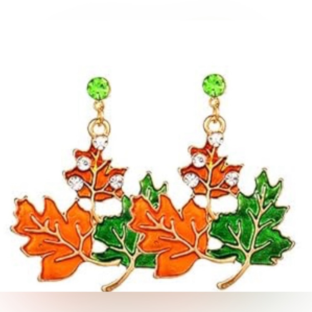 Earrings, Fall, Leaf Earrings, Fun, Autumn